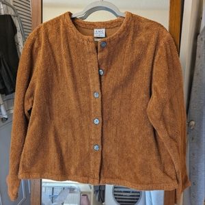 Vintage Burnt Orange Cardigan Color Me Cotton